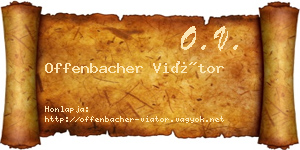 Offenbacher Viátor névjegykártya